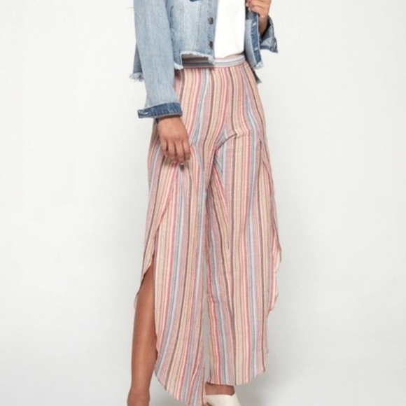 NWT DREW Whitney Split Tulip Linen Blend Pants in Agave size Large - Picture 1 of 10